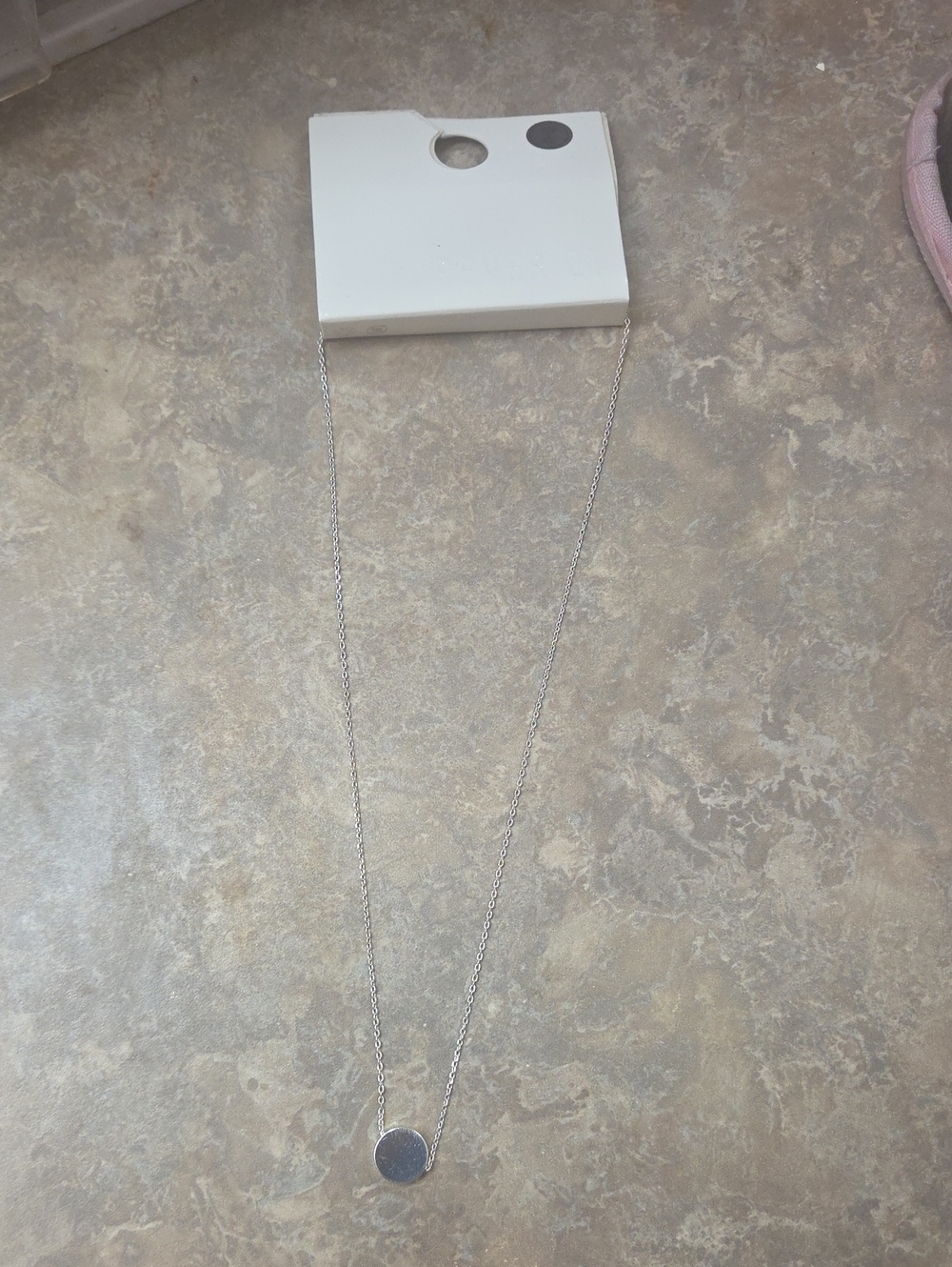Forever 21 Silver Disc Pendant Necklace